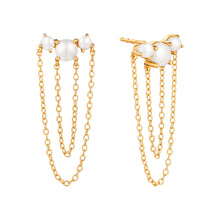 Load image into Gallery viewer, Ariel | Pearl Stud Earrings in Gold Vermeil
