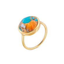 Load image into Gallery viewer, Adella | Oyster Turquoise Ring in Gold Vermeil
