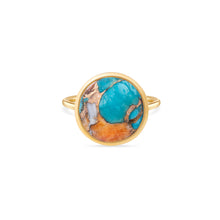 Load image into Gallery viewer, Adella | Oyster Turquoise Ring in Gold Vermeil
