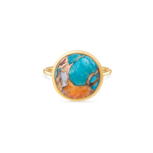 Load image into Gallery viewer, Adella | Oyster Turquoise Ring in Gold Vermeil