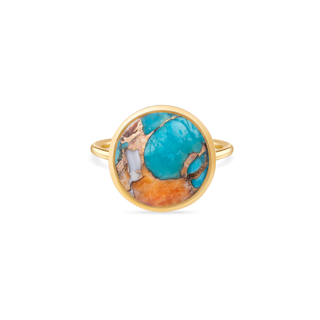Adella | Oyster Turquoise Ring in Gold Vermeil
