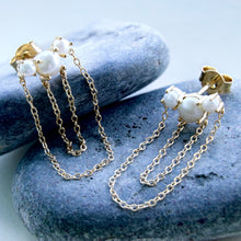 Load image into Gallery viewer, Ariel | Pearl Stud Earrings in Gold Vermeil