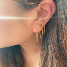 Load image into Gallery viewer, Penny | Clover Citrine Stud Earrings in Sterling Silver