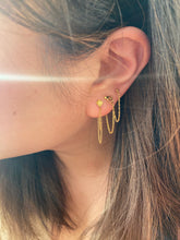 Load image into Gallery viewer, Gertrude | Rope Chain Stud Earrings in Gold Vermeil

