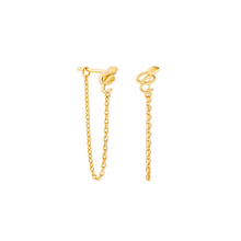Load image into Gallery viewer, Ava | Snake Chain Stud Earrings in Gold Vermeil