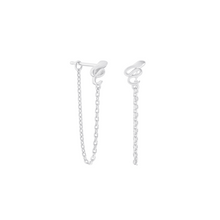 Load image into Gallery viewer, Ava | Snake Chain Stud Earrings in Sterling Silver