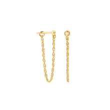 Load image into Gallery viewer, Gertrude | Rope Chain Stud Earrings in Gold Vermeil
