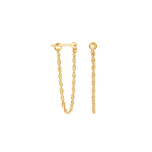 Load image into Gallery viewer, Gertrude | Rope Chain Stud Earrings in Gold Vermeil