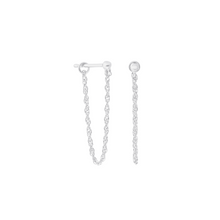 Load image into Gallery viewer, Gertrude | Rope Chain Stud Earrings in Sterling Silver