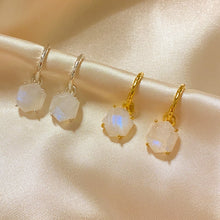 Load image into Gallery viewer, Selena | Moonstone Hoop in Sterling Silver