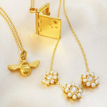 Load image into Gallery viewer, Daisy | Pearl Daisy Chain Charity Necklace in Gold Vermeil
