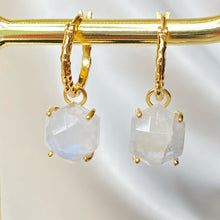 Load image into Gallery viewer, Selena | Moonstone Hoop in Gold Vermeil