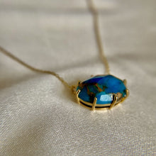 Load image into Gallery viewer, Erin | Copper Turquoise Necklace in Gold Vermeil