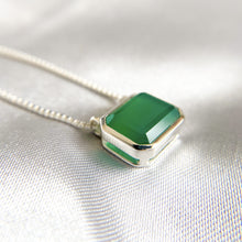 Load image into Gallery viewer, Sydney | Green Onyx Necklace in Sterling Silver