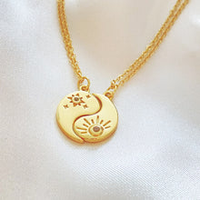 Load image into Gallery viewer, Carter | Bond Necklace with Yellow Sapphire | Yin & Yang in Gold Vermeil