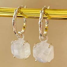 Load image into Gallery viewer, Selena | Moonstone Hoop in Sterling Silver