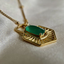 Load image into Gallery viewer, Lia | Green Onyx Necklace in Gold Vermeil