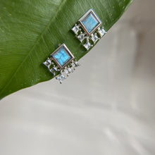 Load image into Gallery viewer, Elsa | Labradorite and White Topaz Stud in Sterling Silver Earrings