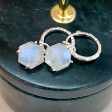 Load image into Gallery viewer, Selena | Moonstone Hoop in Sterling Silver