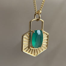 Load image into Gallery viewer, Lia | Green Onyx Necklace in Gold Vermeil
