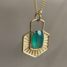 Load image into Gallery viewer, Lia | Green Onyx Necklace in Gold Vermeil