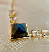 Load image into Gallery viewer, Caithlin | Labradorite and White Topaz Necklace in Gold Vermeil