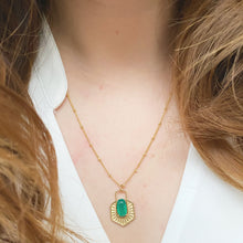 Load image into Gallery viewer, Lia | Green Onyx Necklace in Gold Vermeil