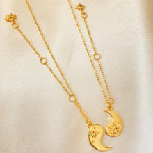 Load image into Gallery viewer, Carter | Bond Necklace with Yellow Sapphire | Yin & Yang in Gold Vermeil