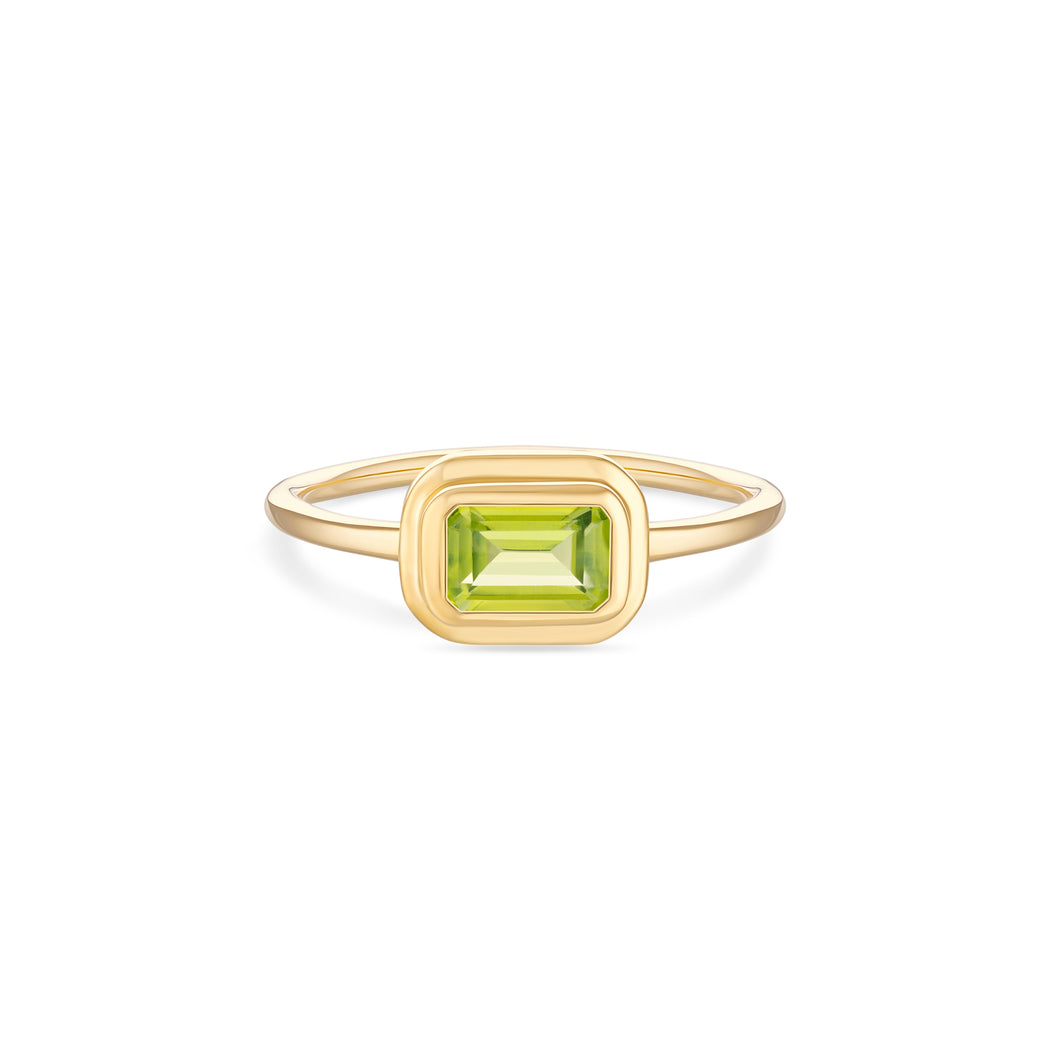 Taylor | Peridot Ring in Gold Vermeil