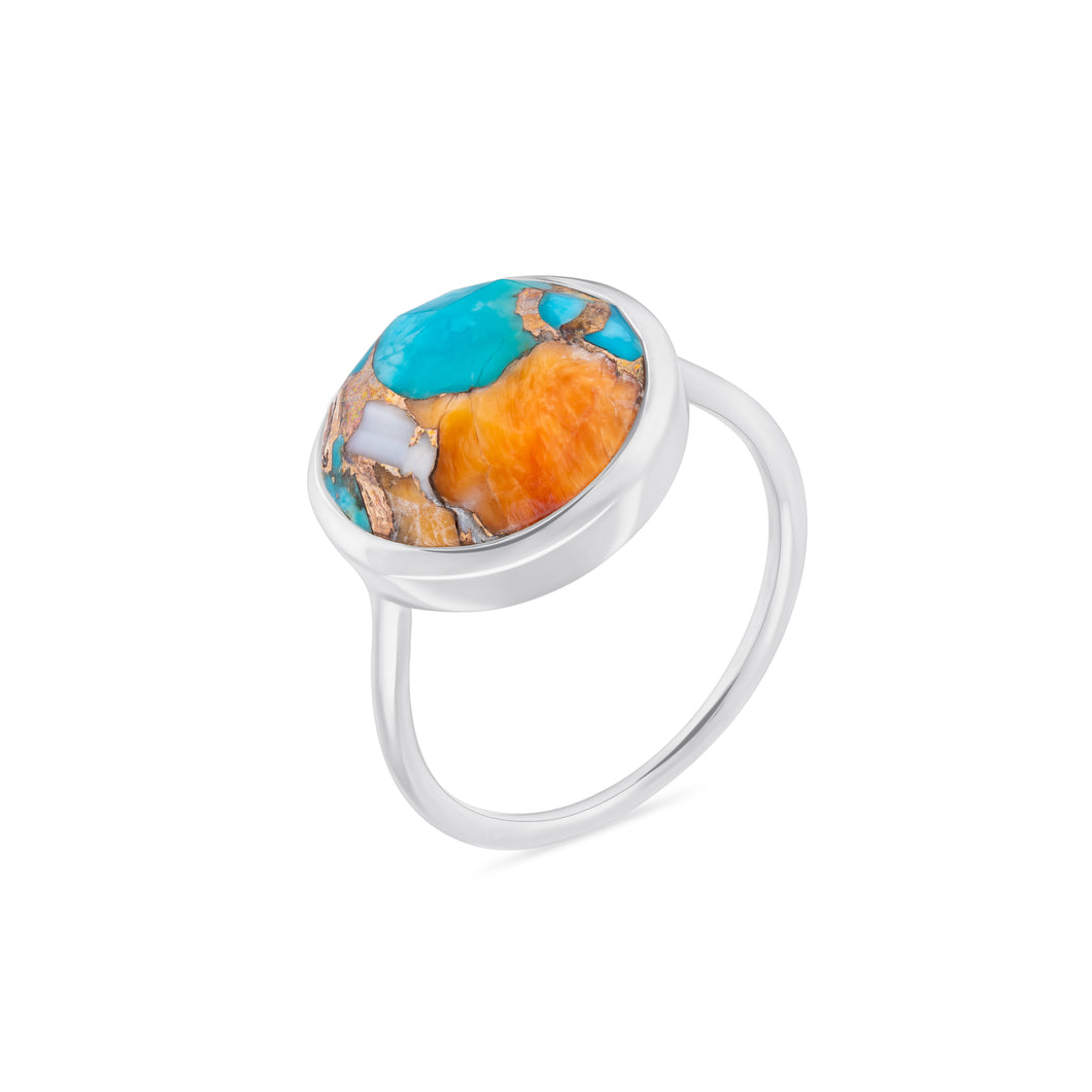 Adella | Oyster Turquoise Ring in Sterling Silver
