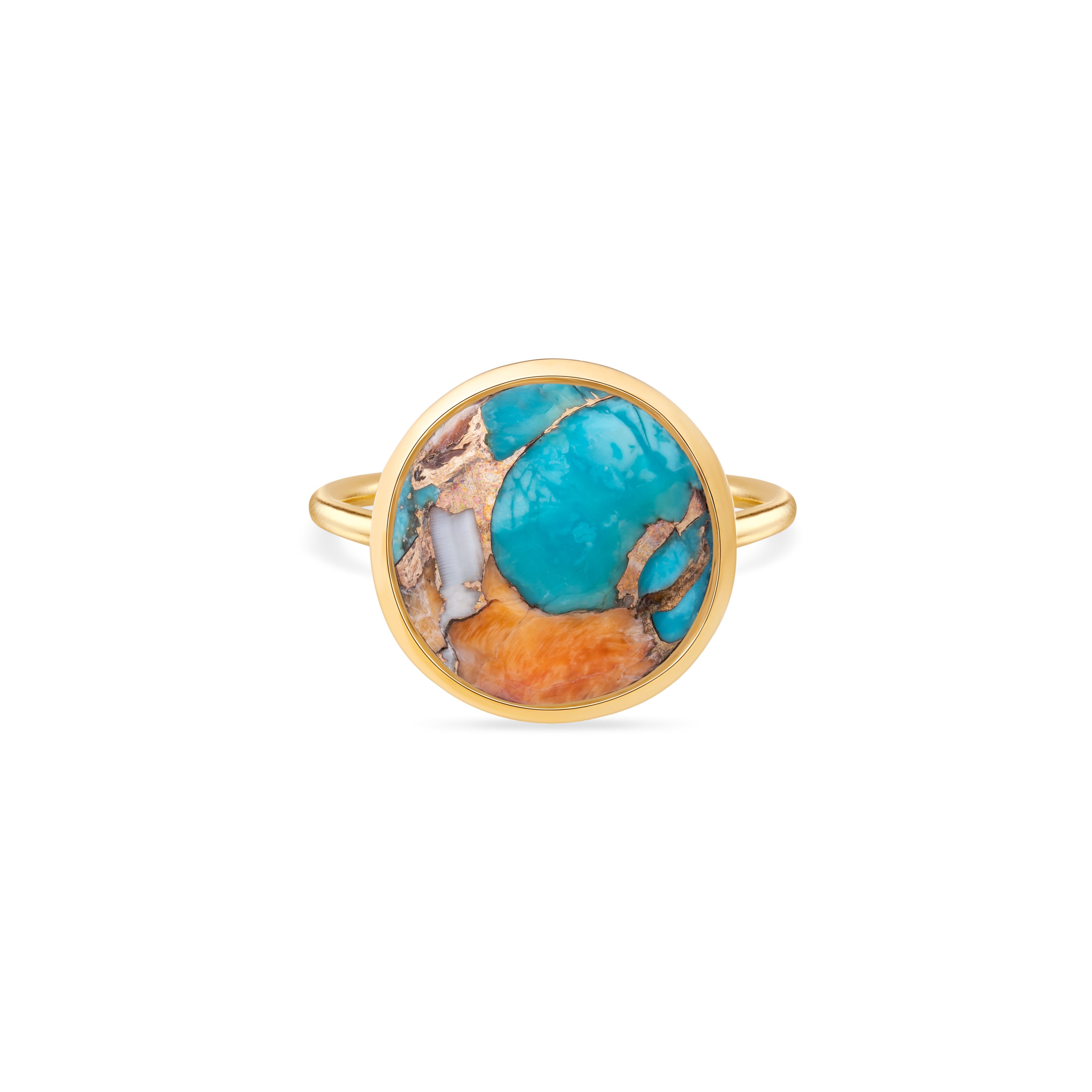 Adella Oyster Turquoise Ring in Gold Vermeil – Thimble Rose