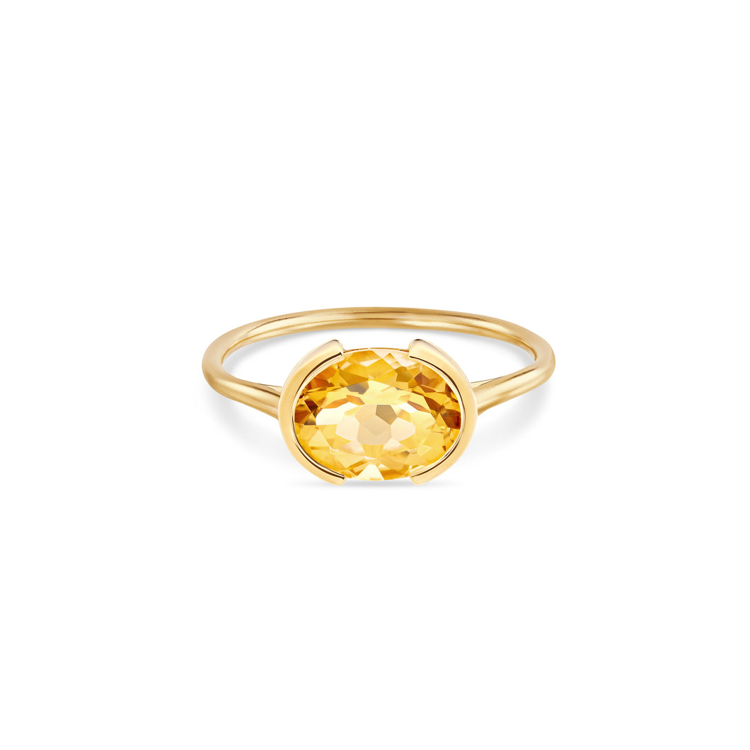 Bridget | Citrine Ring in Gold Vermeil