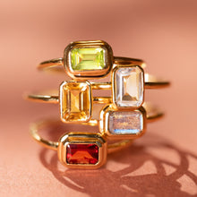 Load image into Gallery viewer, Taylor | Garnet Ring in Gold Vermeil
