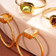 Load image into Gallery viewer, Taylor | Garnet Ring in Gold Vermeil
