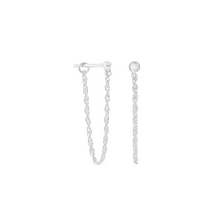 Load image into Gallery viewer, Gertrude | Rope Chain Stud Earrings in Sterling Silver
