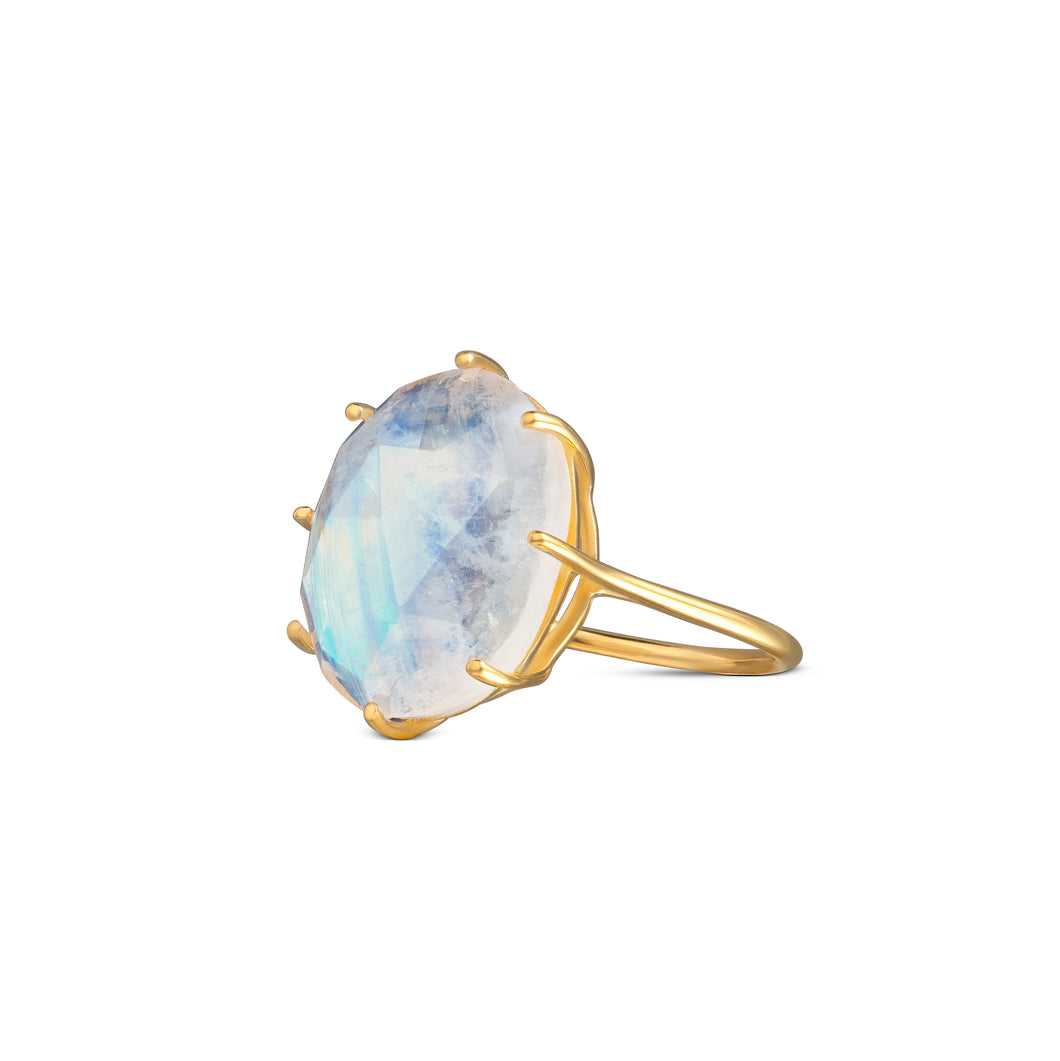 Cory | Moonstone Ring in Gold Vermeil