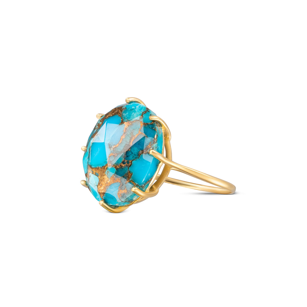 Cory | Turquoise Ring in Gold Vermeil