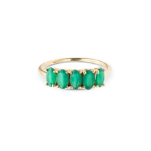 Load image into Gallery viewer, Alyssia | Green Onyx Ring in Gold Vermeil
