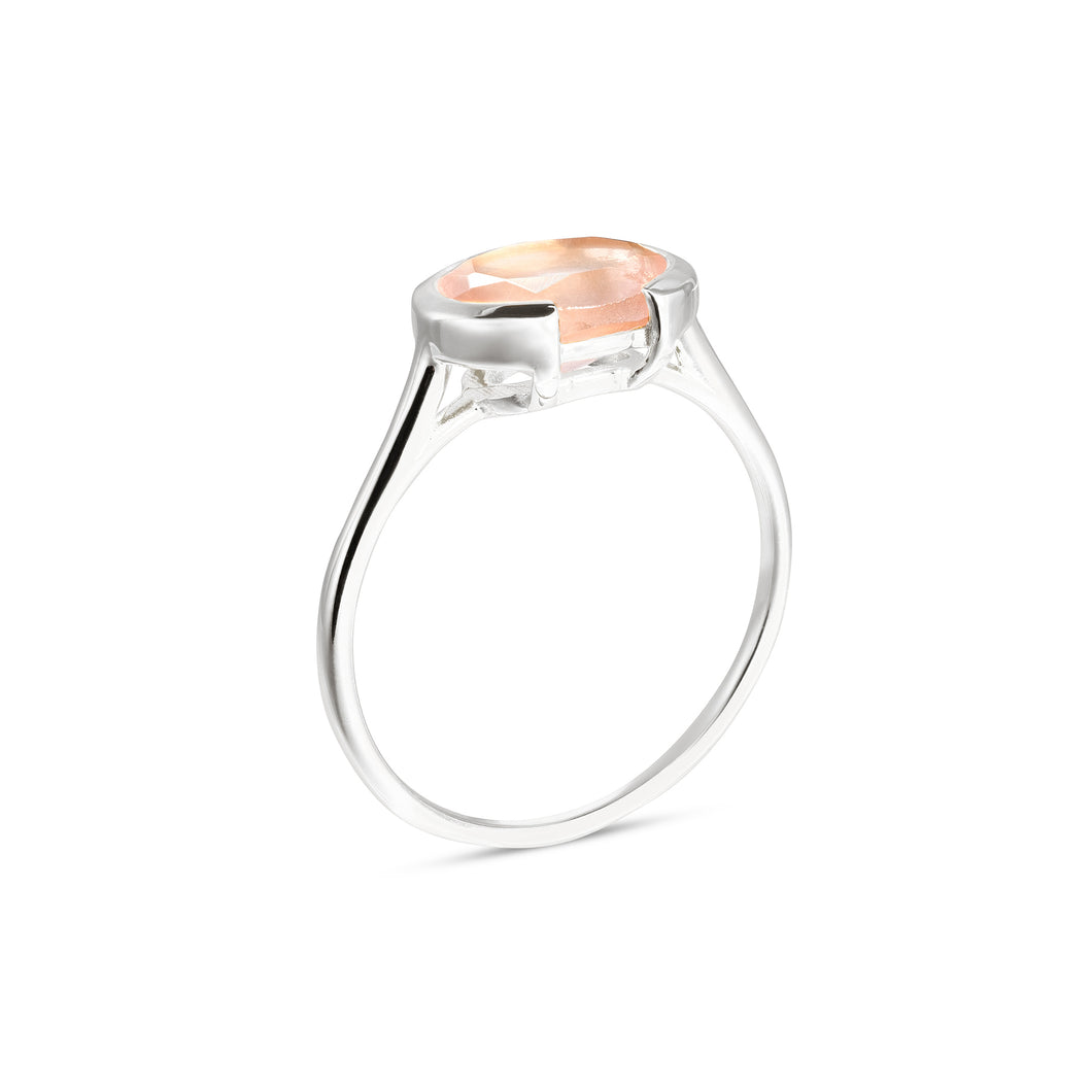 Bridget | Rose Quartz Ring in Sterling Silver