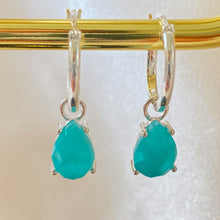 Load image into Gallery viewer, Xena | Amazonite Hoop in Sterling Silver
