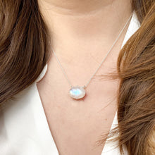 Load image into Gallery viewer, Erin | Moonstone Necklace in Sterling Silver
