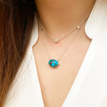 Load image into Gallery viewer, Erica | Nightsky Necklace with Moonstone in Sterling Silver

