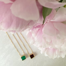 Load image into Gallery viewer, Sydney | Green Onyx Necklace in Gold Vermeil
