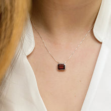 Load image into Gallery viewer, Sydney | Garnet necklace in Sterling Silver
