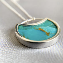 Load image into Gallery viewer, Luna | Turquoise Necklace with Diamond Star in Sterling Silver

