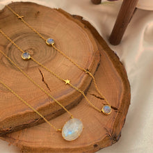 Load image into Gallery viewer, Erica | Nightsky Necklace with Moonstone in Gold Vermeil
