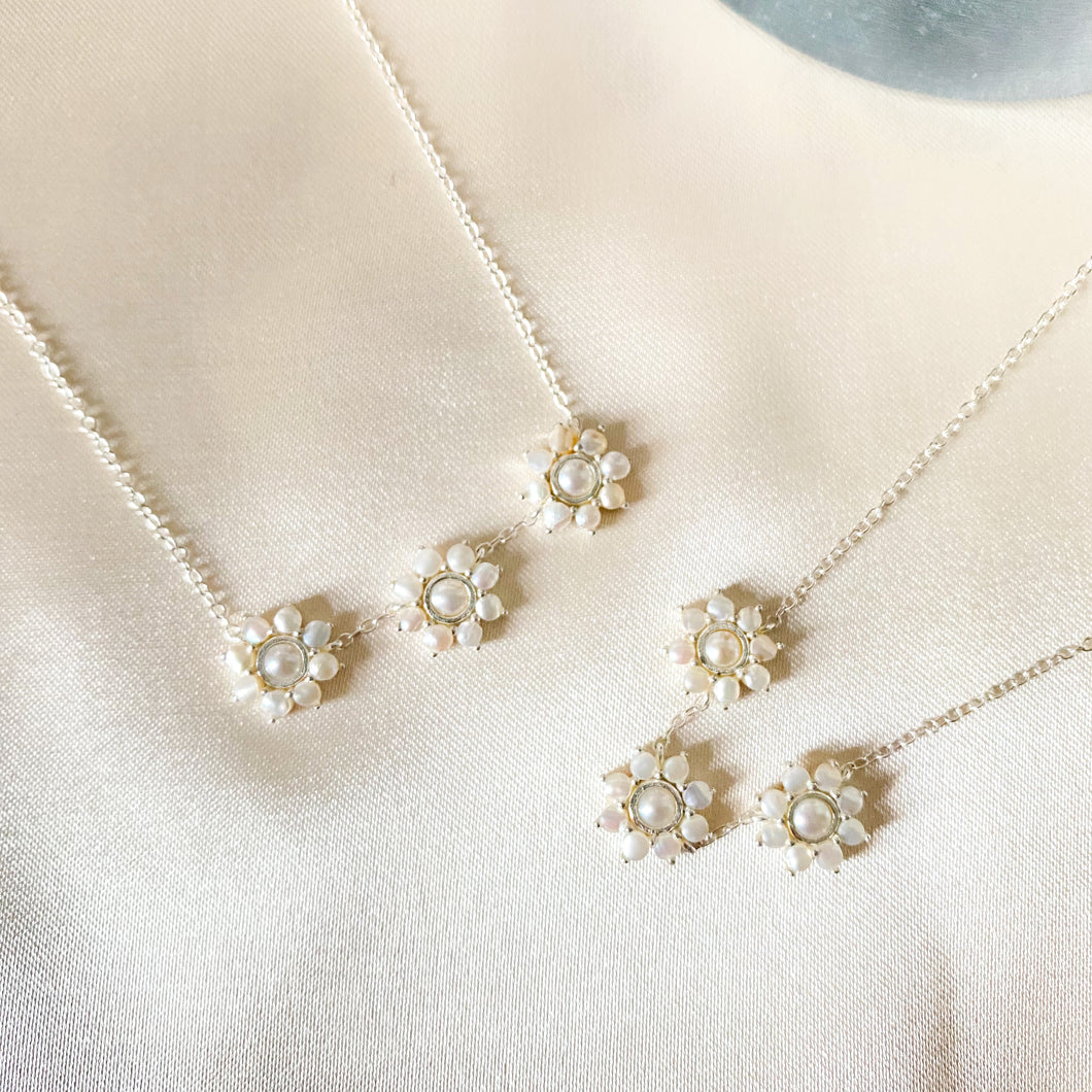 Daisy | Pearl Daisy Chain Charity Necklace in Sterling Silver