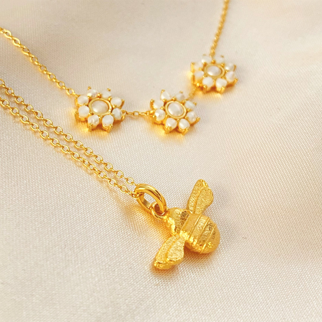 Bob the Bee | Charity Necklace in Gold Vermeil