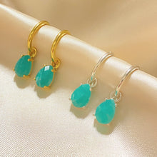 Load image into Gallery viewer, Xena | Amazonite Hoop in Gold Vermeil
